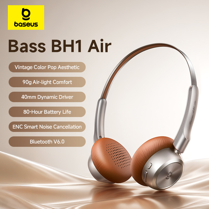 Anc Wireless Over Ear Headphones - Słuchawki bezprzewodowe Baseus BH1 Air Bluetooth