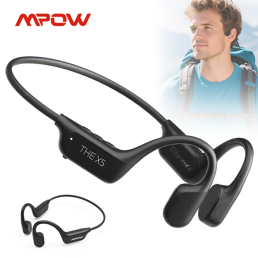 Bone Conduction Running Headphones - Słuchawki Mpow X5 z przewodnictwem kostnym,