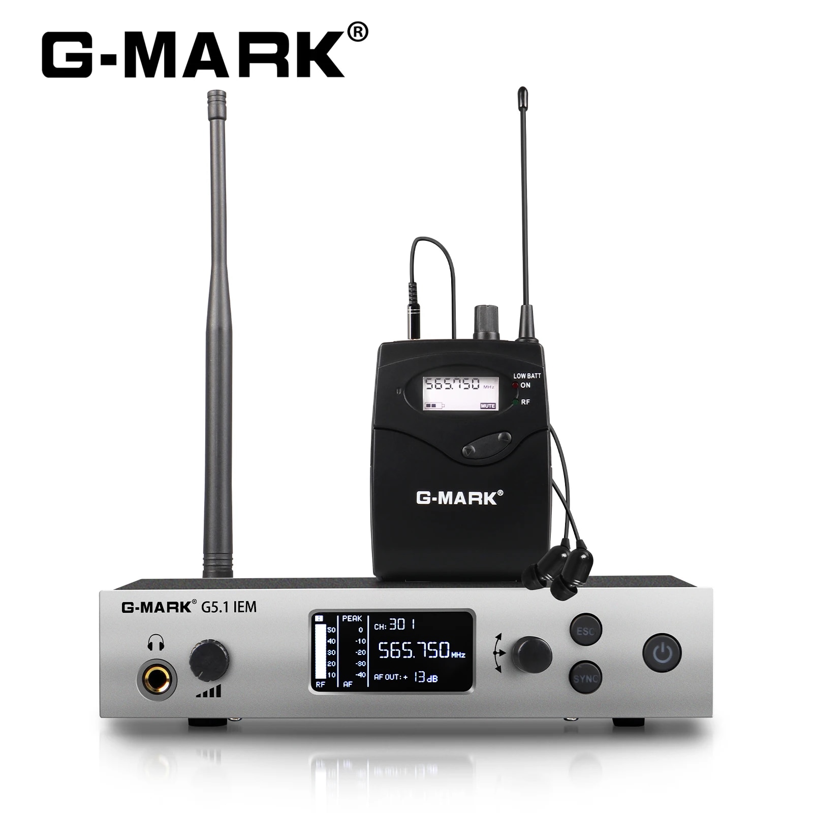 In Ear Monitors For Singers - Bezprzewodowy system monitorowania dousznego G-MARK G5.1IEM