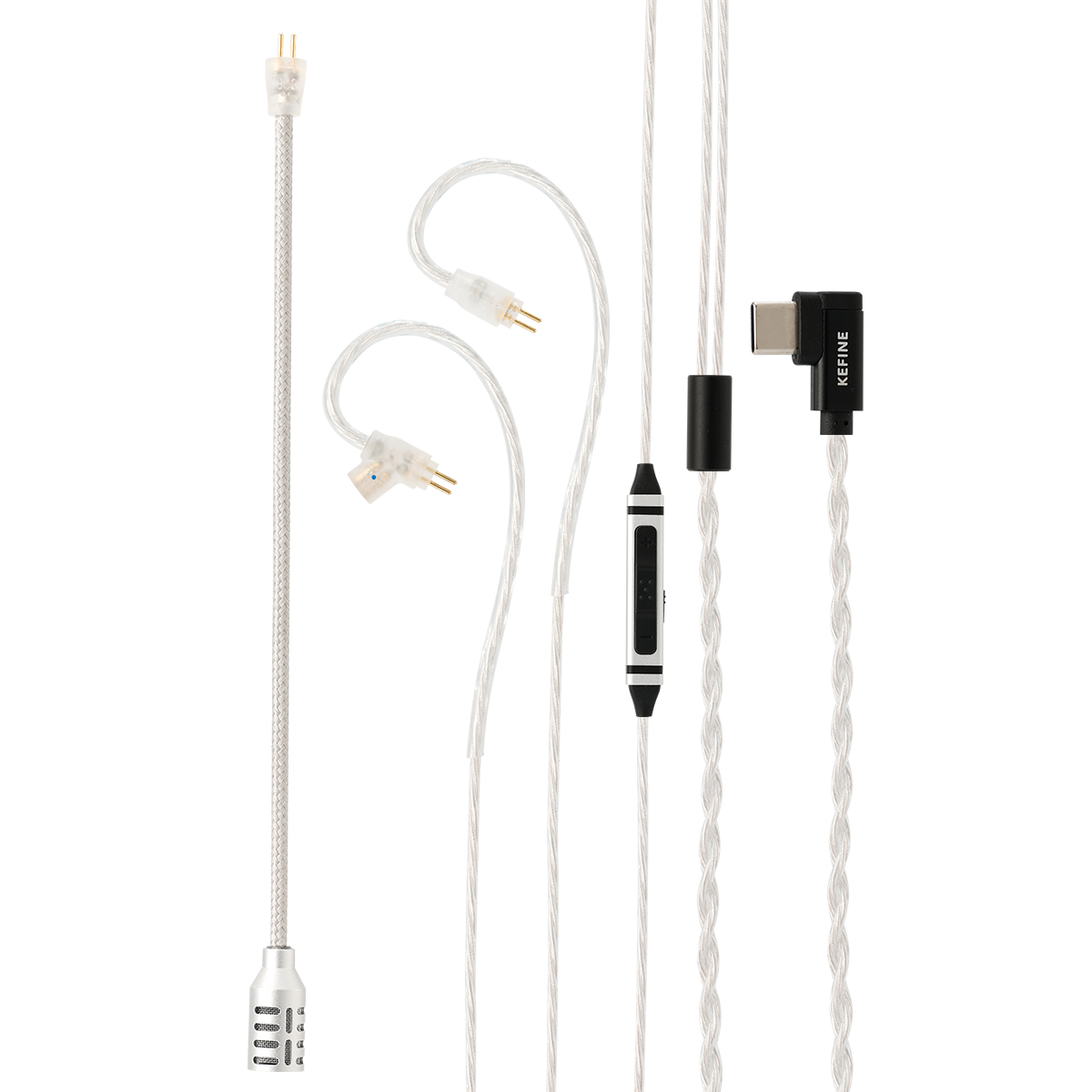 Type C Wired Earphones With Mic - Kabel do słuchawek przewodowych HiFi Kefine