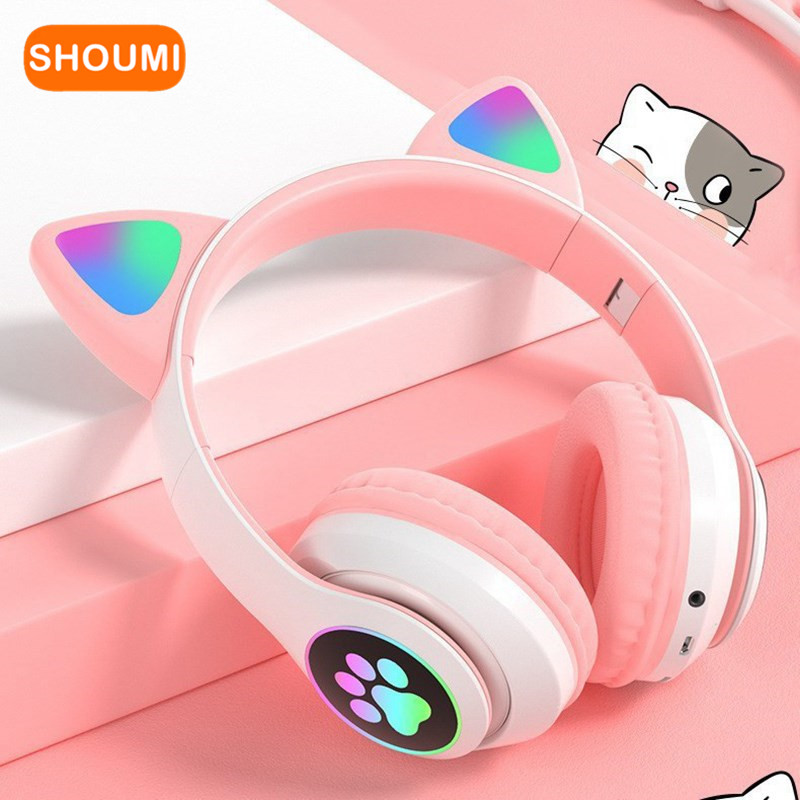 Migające słuchawki LED Cute Ca – Cat Ear Bluetooth Headset Led recenzja i cena