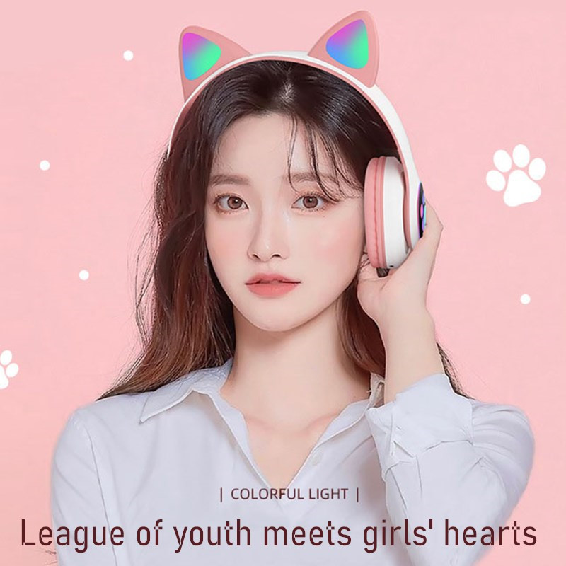Migające słuchawki LED Cute Ca – Cat Ear Bluetooth Headset Led recenzja i cena