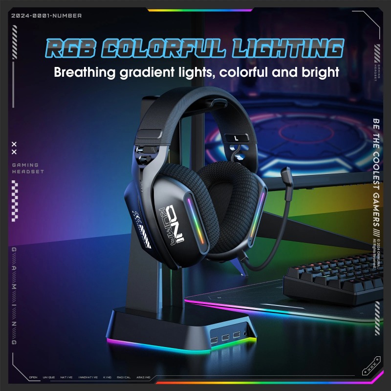 Bezprzewodowy zestaw słuchawko – Gaming Headset With Mic Rgb recenzja i cena