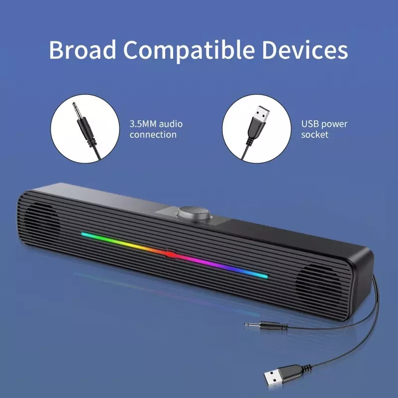 E-1407 Hurtowe Głośniki RGB Be – Rgb Computer Soundbar For Pc recenzja i cena