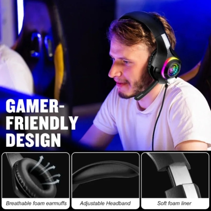 Przewodowe słuchawki gamingowe – Gaming Headset With Mic Rgb recenzja i cena