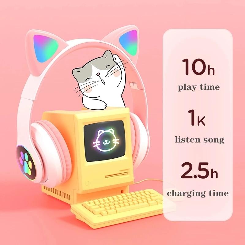 Słodkie słuchawki z kocimi usz – Cat Ear Bluetooth Headset Led recenzja i cena