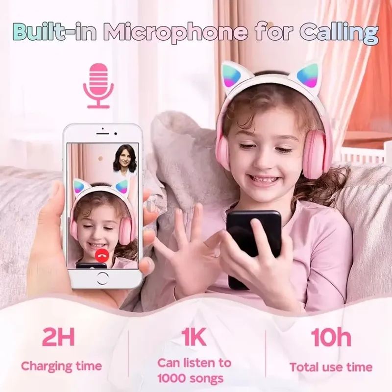 Bezprzewodowe słuchawki Blueto – Cat Ear Bluetooth Headset Led recenzja i cena