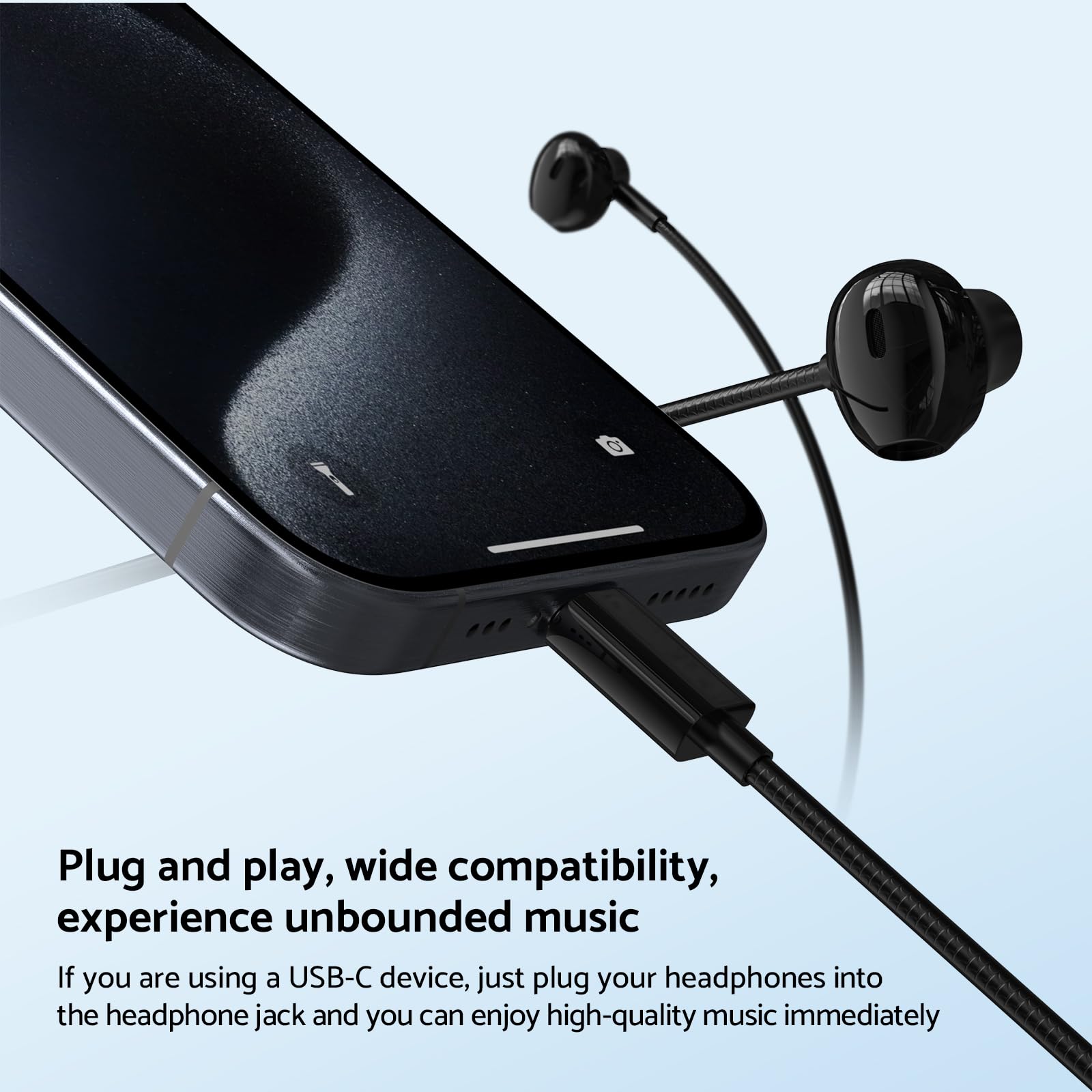 Słuchawki przewodowe Type C 3. – Type C Wired Earphones With Mic recenzja i cena