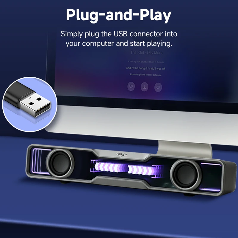 Głośniki komputerowe Edifier Q – Rgb Computer Soundbar For Pc recenzja i cena