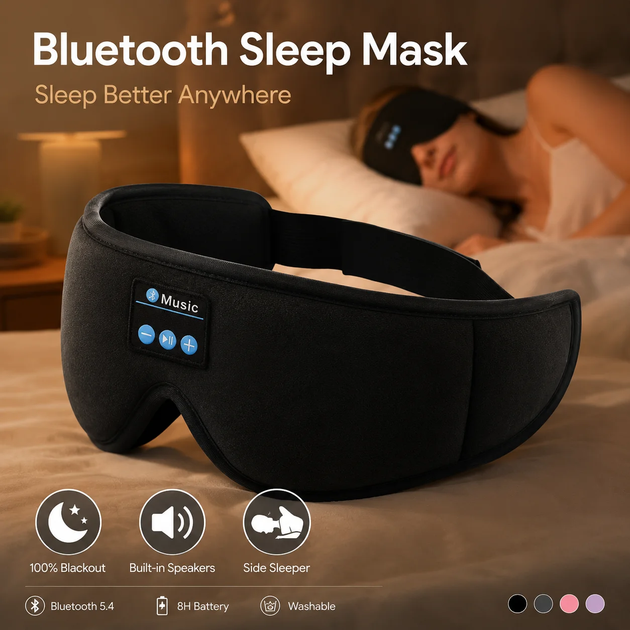 Bezprzewodowa maska do spania  – Sleep Mask Headphones Bluetooth recenzja i cena