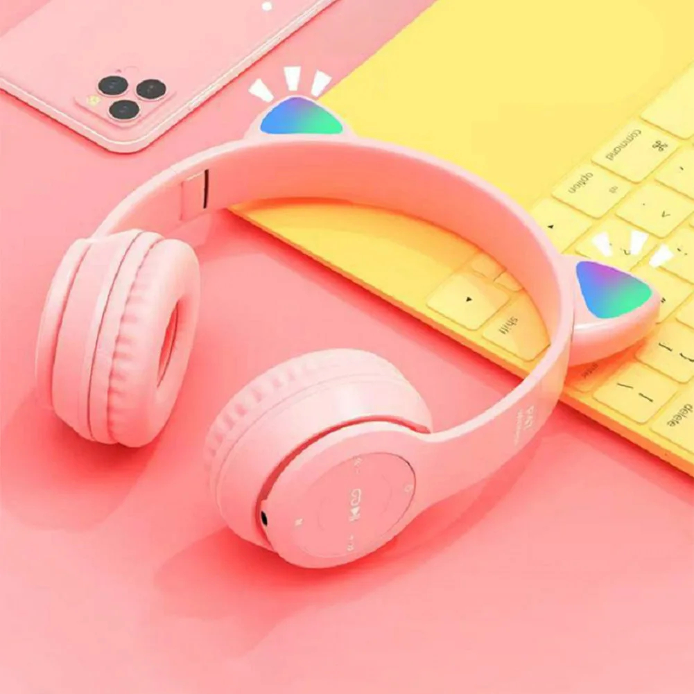 Słodkie słuchawki bezprzewodow – Cat Ear Bluetooth Headset Led recenzja i cena