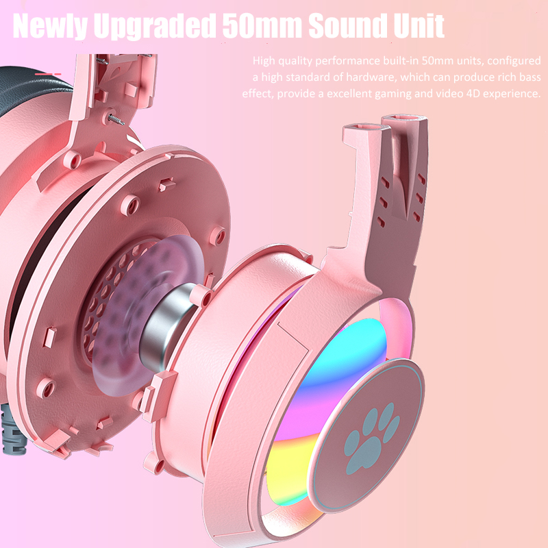 Słuchawki do gier z uchem kota – Gaming Headset With Mic Rgb recenzja i cena