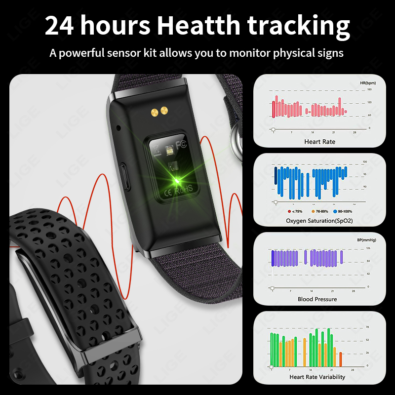 LIGE 100+ Sportowy Tracker Fit – Smartwatches recenzja i cena