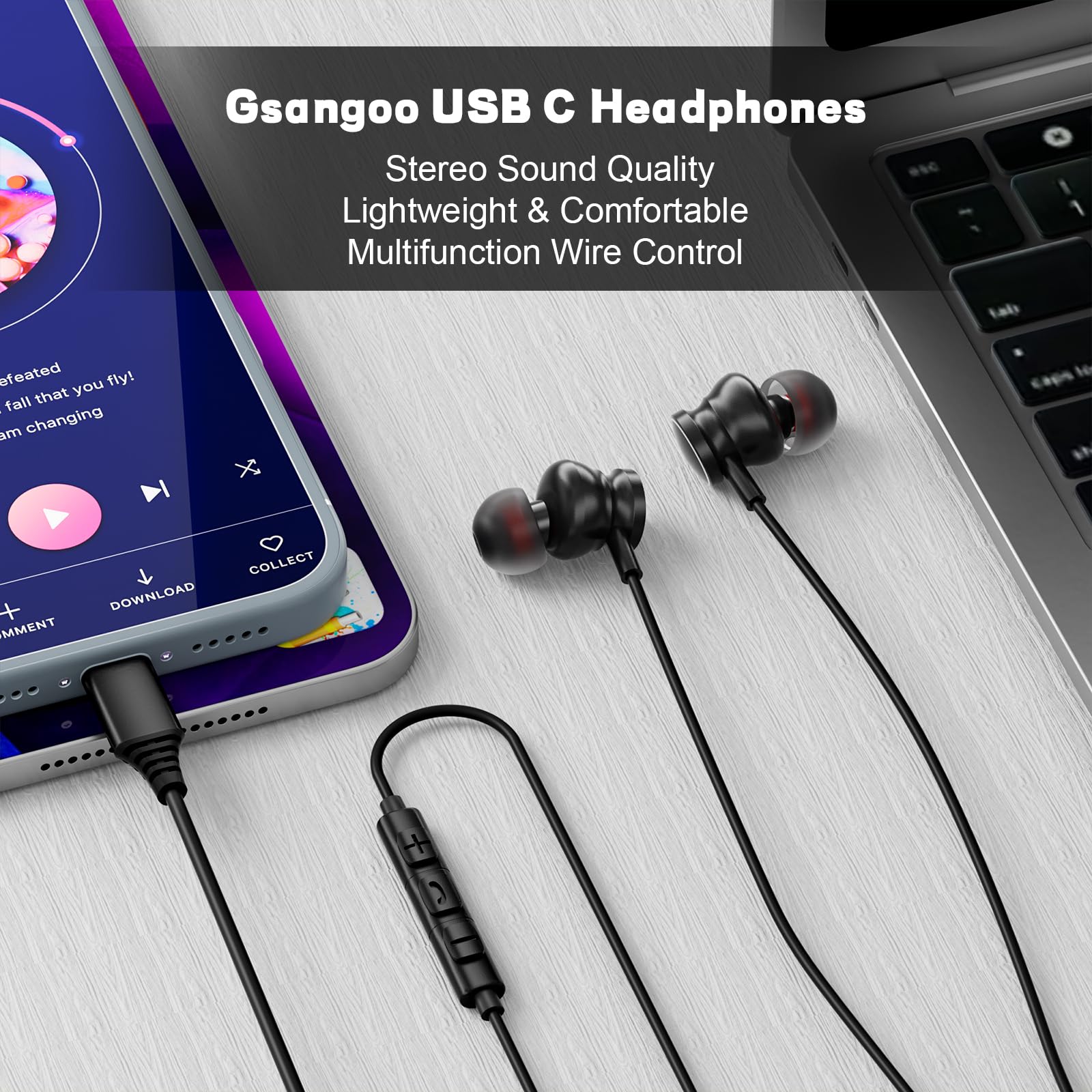 Słuchawki przewodowe Type C 3. – Type C Wired Earphones With Mic recenzja i cena